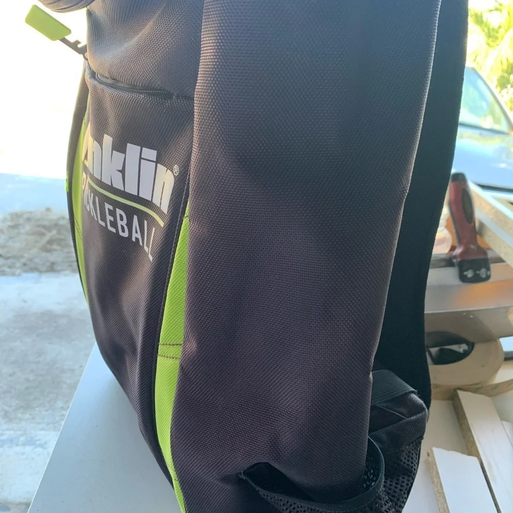 Franklin Sports Deluxe Competition Pickleball Backpack Bag Neon Green Hangs  Up
